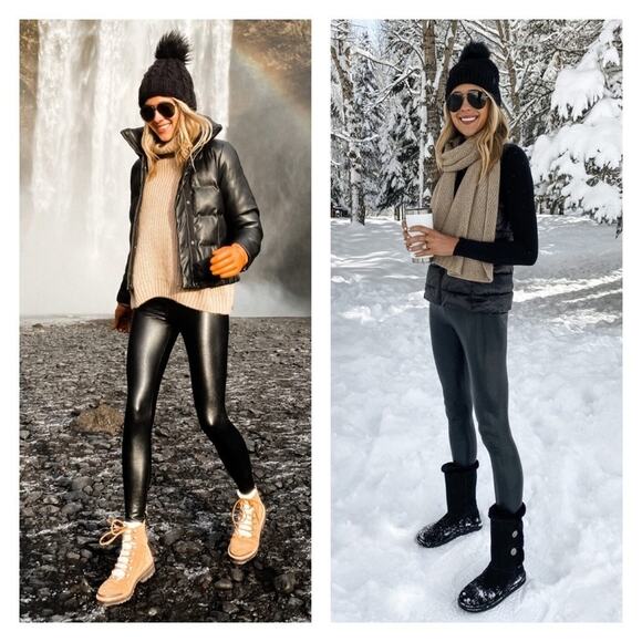 Commando Black Faux Leather Raw Hem Leggings Size M - Picture 13 of 14